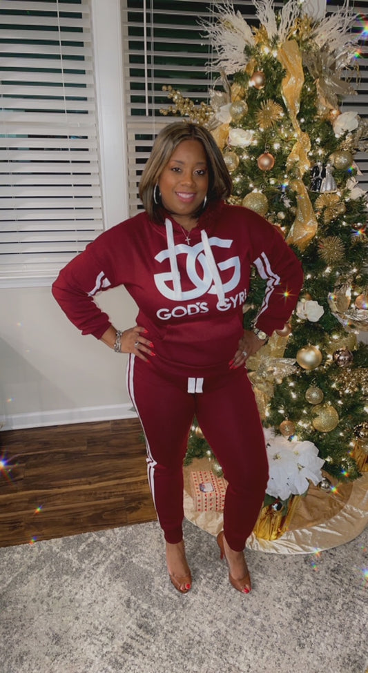 God's Gyrl Fleece Lined Jogger Set